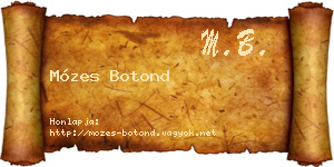 Mózes Botond névjegykártya